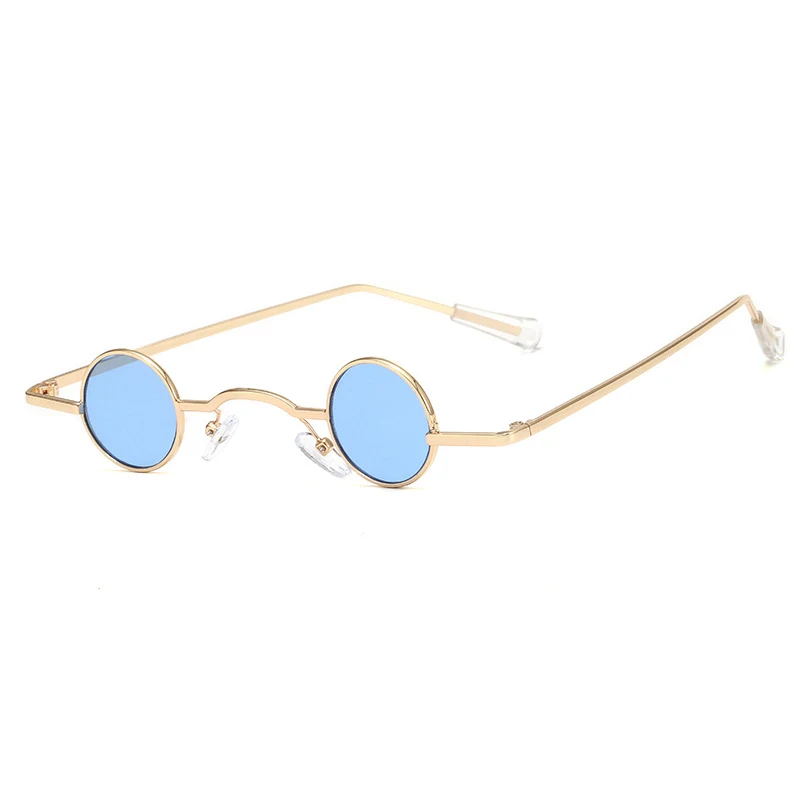 Occhiali da sole tondi stile punk, retro e personalità unica, montatura piccola. Perfetti per uomini cool e riprese.