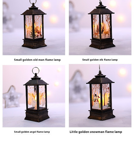 Title 12, Christmas Portable Oil Lamp Santa Claus LED Nig...