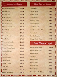 Moonga Chaat menu 3