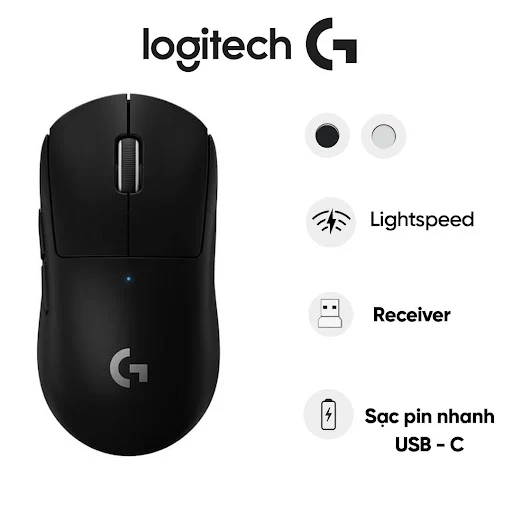 Chuột gaming không dây Logitech Pro X Superlight 2 (Đen)