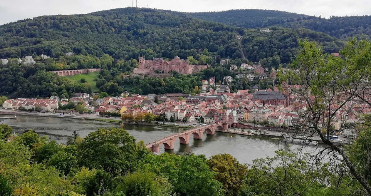 view of Heidelberg from Philosophenweg