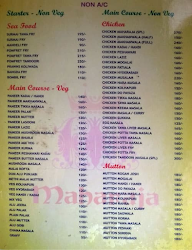 Maharaja Hotel And Bar menu 1