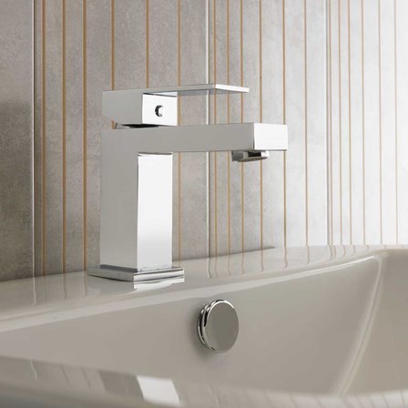 chrome bathroom mixer tap