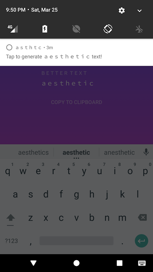    ａｓｔｈｔｃ - wide text generator- screenshot  