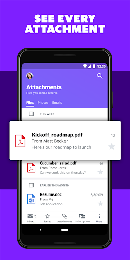 Screenshot Yahoo Mail Go- Organized Email