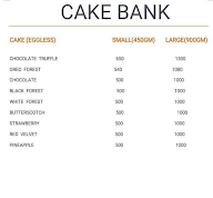 Cake Bank menu 1