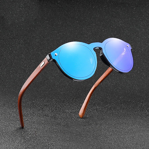 Title 5, Wood grain plastic SunGlasses