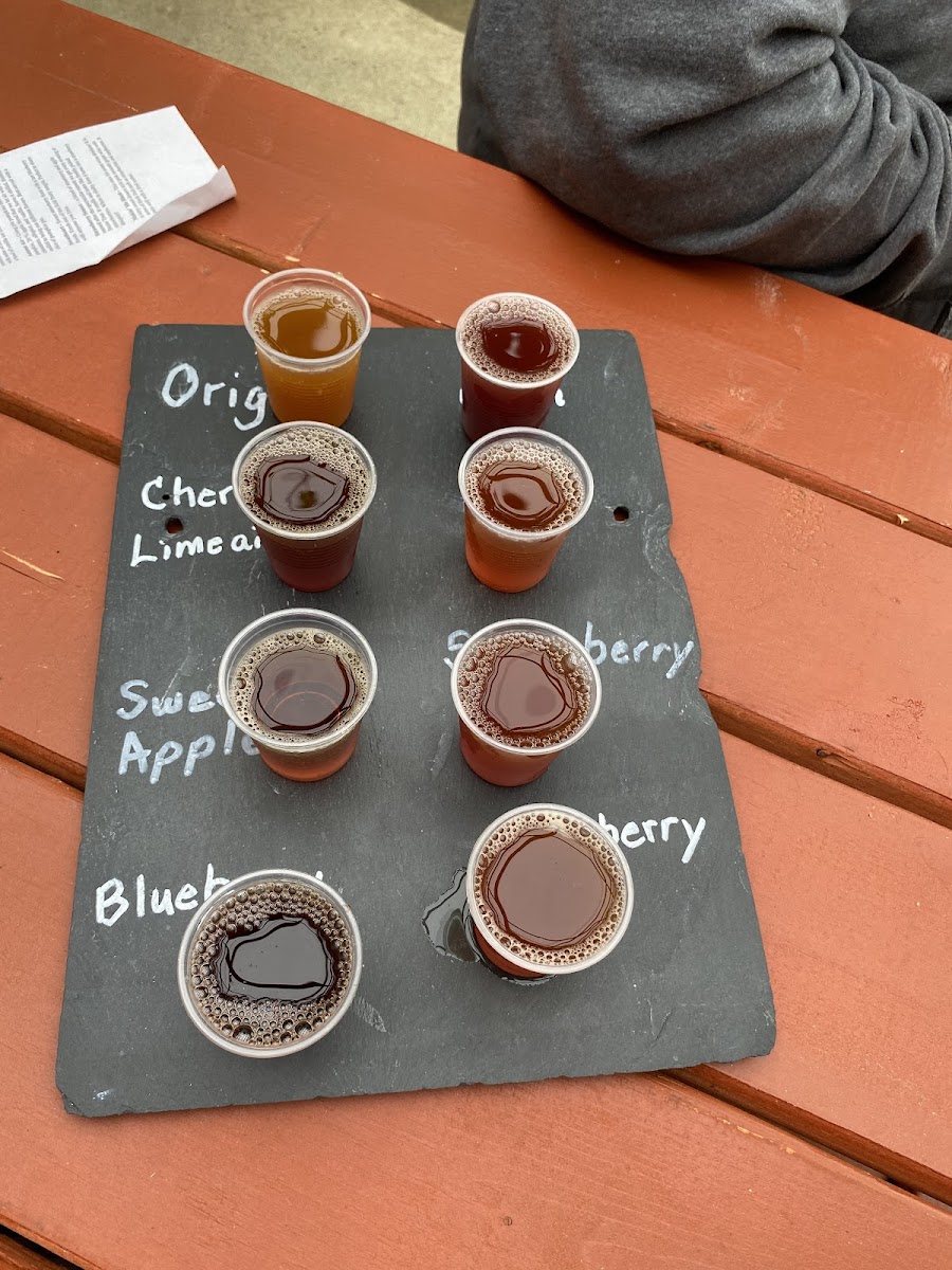 Cider tasting flight