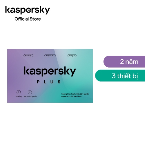 Key 2 Năm Phần Mềm Diệt Virus Kaspersky Plus - Hàng Chính Hãng