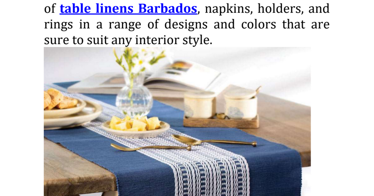 Transform Your Dining Space With Linens! - Document