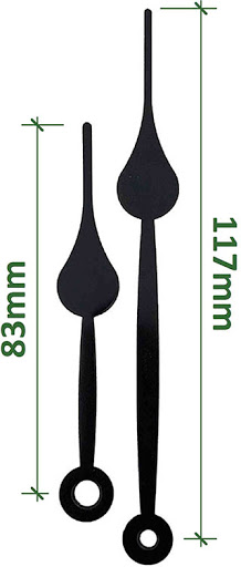 117mm black french spade hands