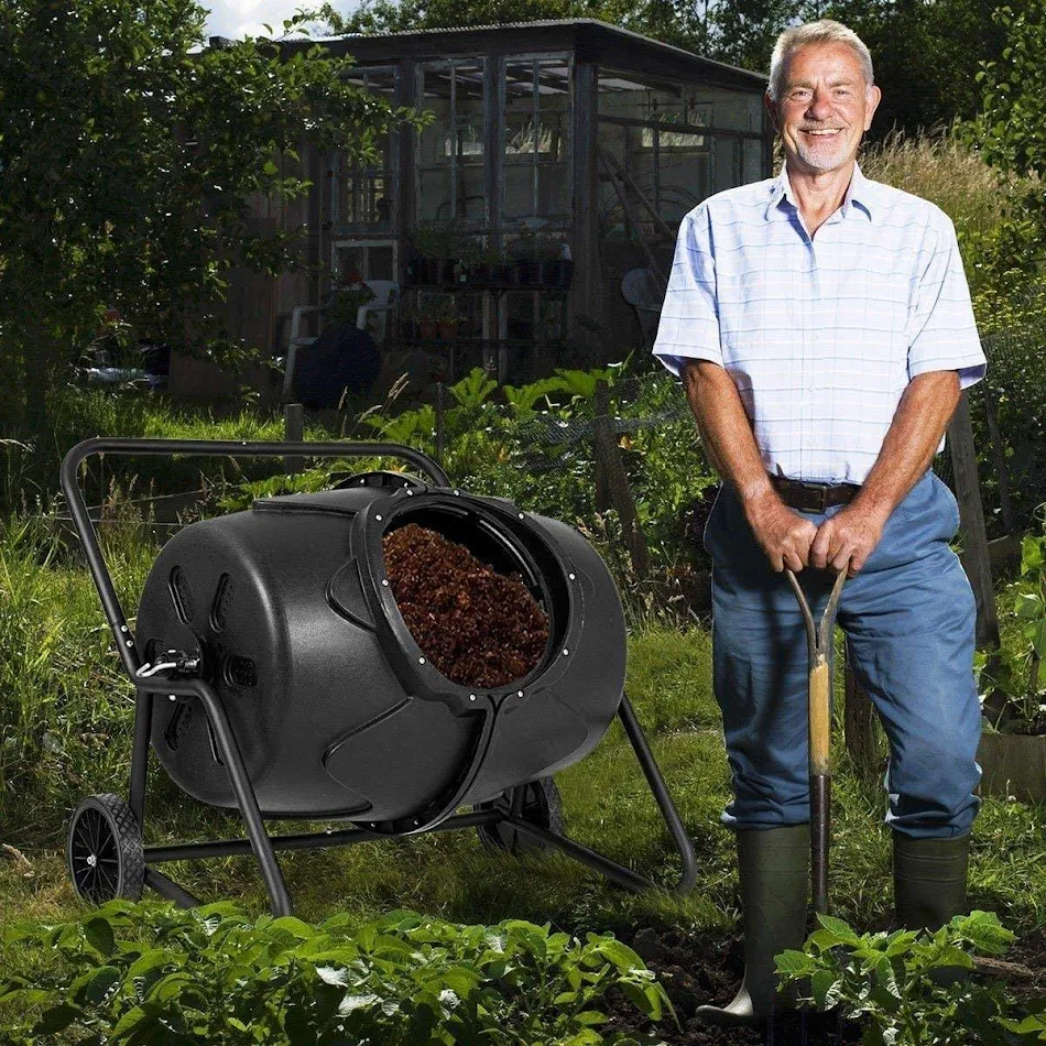 Verwijderbare roterende compostemmer Vereenvoudig je compostering. Verminder voedselverspilling en creëer rijke compost voor een bloeiende tuin.