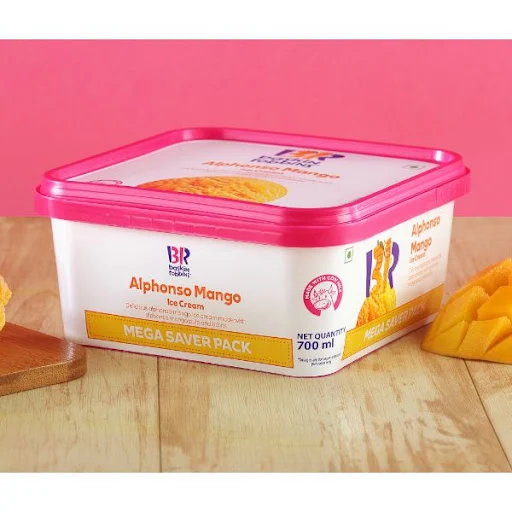 Fresh Alphonso Mango Ice Cream (700 Ml Factory Sealed)