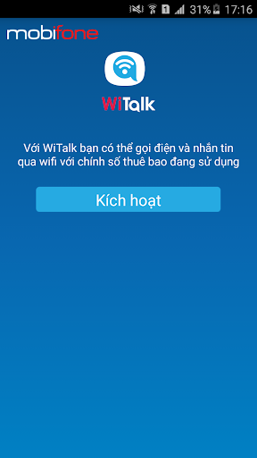  WiTalk MobiFone - Ứng dụng gọi điện, nhắn tin qua sóng Wifi