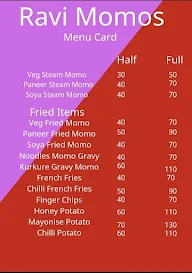 Ravi Momos menu 1