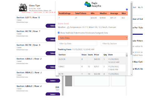 Eagleanalytix Ticket Data Extension