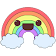 Rainbow viewer optic illusion icon