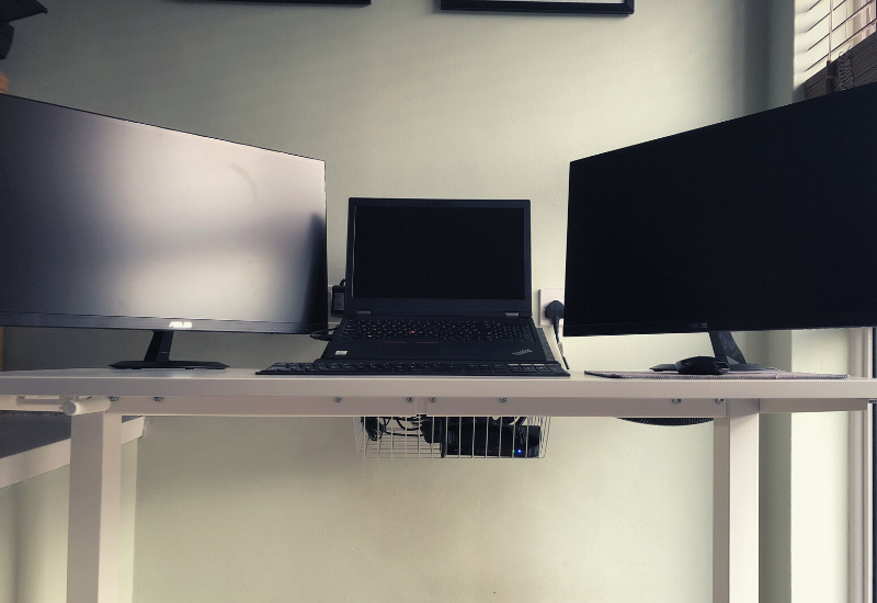 Standing Desk Cable Management for Video Editors — Becki and Chris