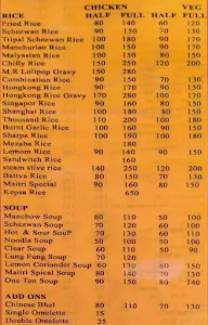 La Chino menu 1