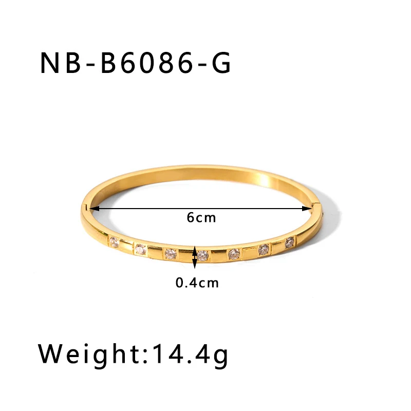 Bracelet Electroplaqué en Acier Titane Zircon Résistance et Élégance Un accessoire idéal pour un usage quotidien ou des occasions spéciales.