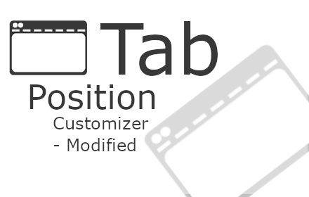 Tab Position Customizer - Modified small promo image