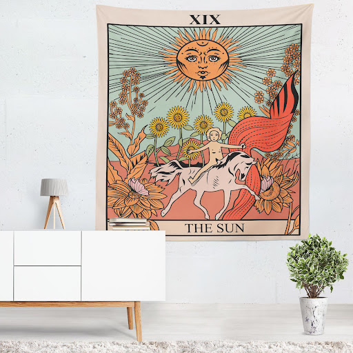 Title 5, Mandala Tarot Blanket Tapestry Bedspread Wall D...