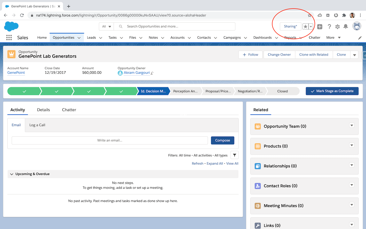 Salesforce Sharing Button Preview image 1