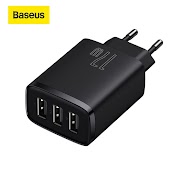 Cốc Sạc Nhanh Baseus 17W 3 Cổng Usb Thích Hợp Cho Iphone 13 12 11 Xs Huawei Xiaomi Samsung