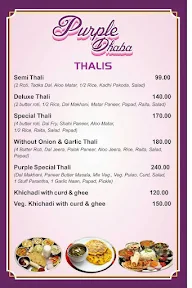 Purple Dhaba menu 2