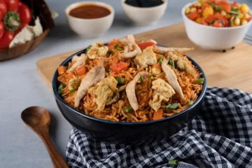 Egg Chicken Schezwan Fried Rice