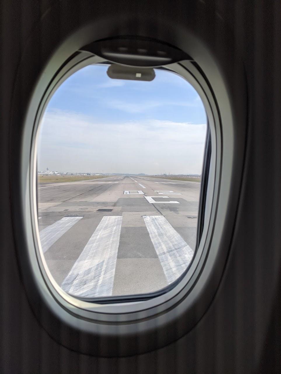 Turning onto the Runway Changi Airport