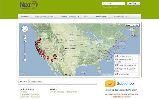 NextCampsite chrome extension