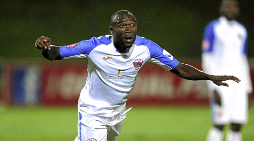 Donashano Malama of Chippa United hard at work during the Absa Premiership game between AmaZulu and Chippa United at King Zwelithini Stadium on Saturday.