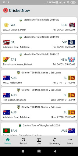 Screenshot Cricket Now - Cricket Live Sco