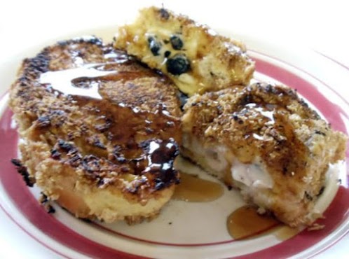 Honey Blueberry Stuffed French Toast