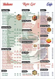 Italiano Cafe menu 1