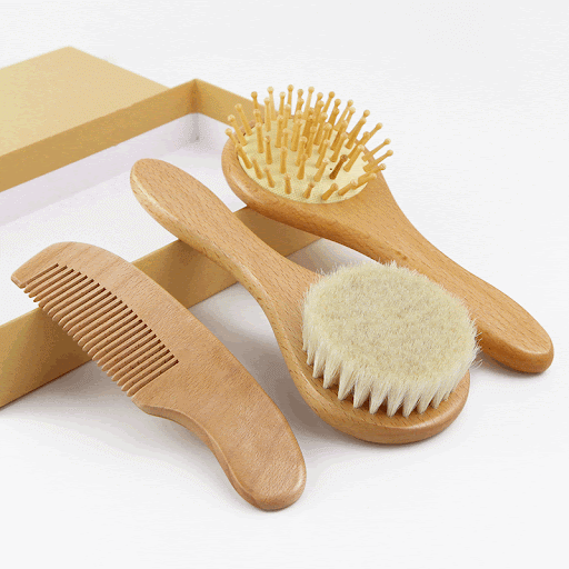 Title 11, Baby Shower Round Wool Massage Brush Set for ge...