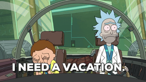 Productive day: Stressed Rick And Morty GIF