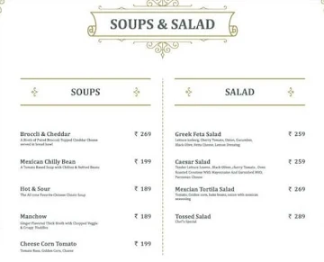 Novelchef Cafe & Lounge menu 