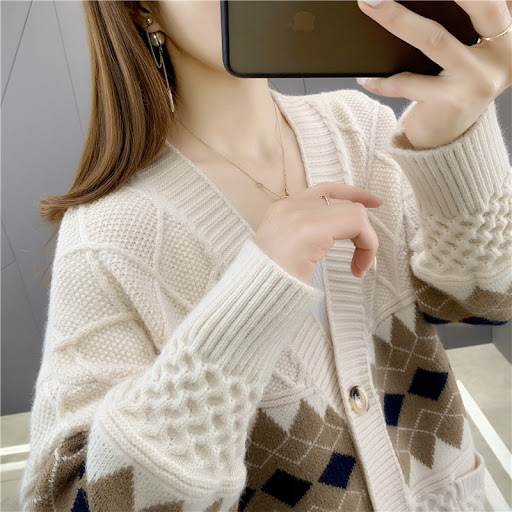 Title 15, Womens Korean-style Loose-fit Cardigan For Spr...