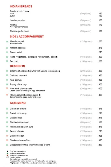 MoMo Cafe - Courtyard By Marriott menu 