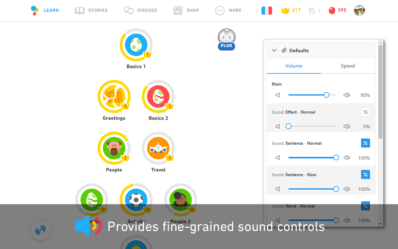 Duolingo Sound Controls Preview image 0