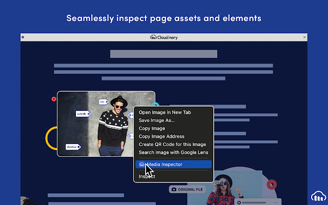 Cloudinary Media Inspector chrome extension