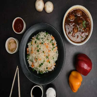 Veg Manchurian + Rice / Noodles