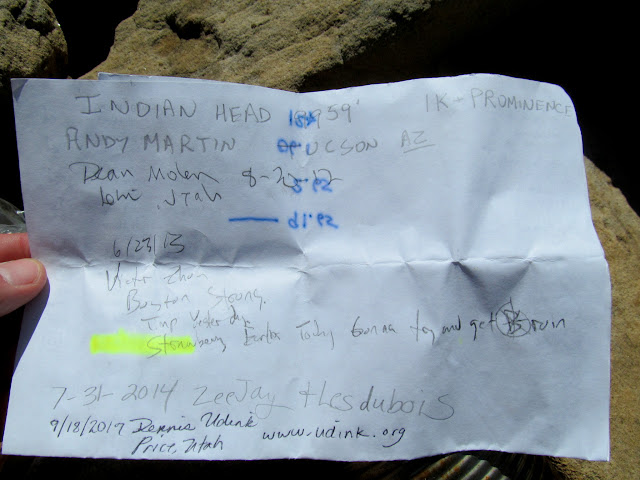 Indian Head summit register