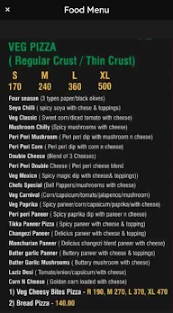 Happy Pizza menu 1