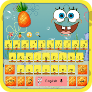 Cute Yellow Sponge Cartoon Keyboard  Icon