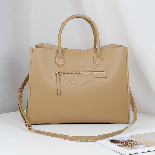 Title 1, Womens Large Capacity Genuine Leather Tote Bag...