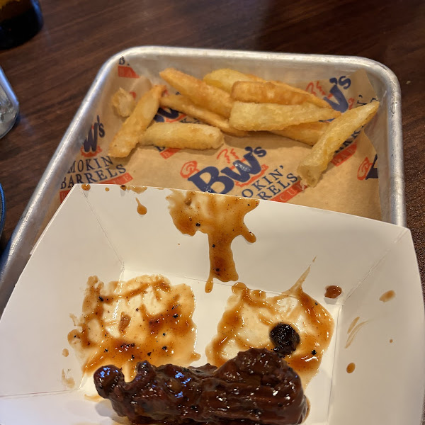 Kansas City tenderloin tips with fries that were not gluten free. Tips were gluten free.