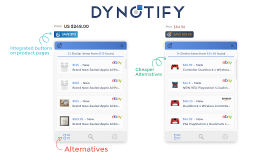 DyNotify - Online Shopping Assistant